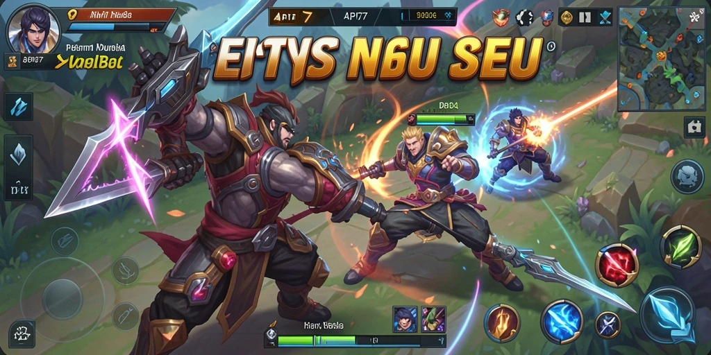 Tampilan permainan seru dalam API77 dengan aksi MOBA yang mendebarkan.
