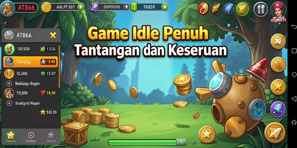 Gameplay seru AT866 ditampilkan dengan grafik menarik dan karakter unik.