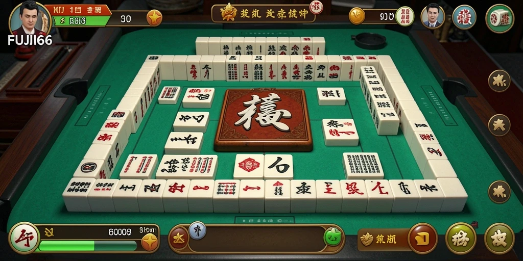 Menampilkan gameplay Mahjong yang dinamis dan interaktif.