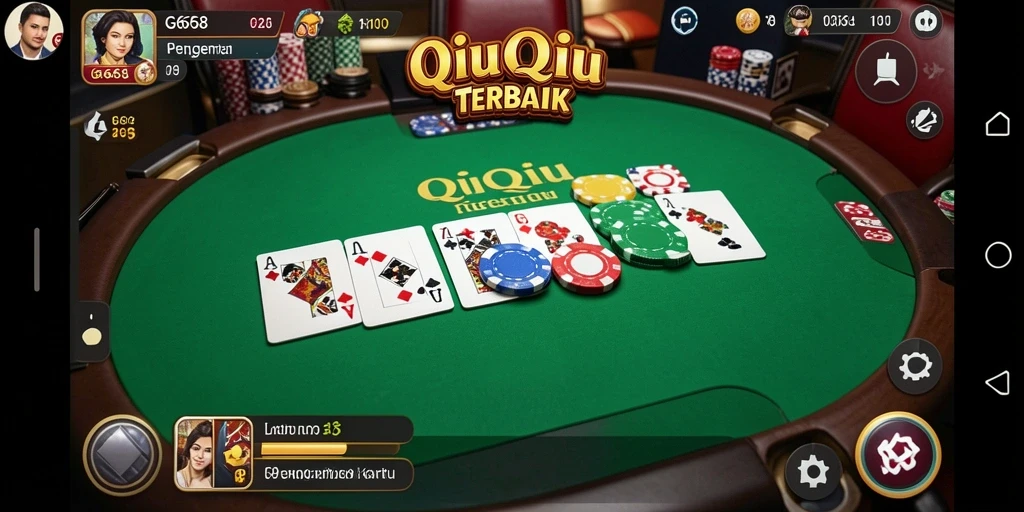 Gameplay seru G668 menampilkan aksi kartu QiuQiu.
