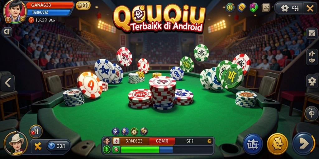Tangkapan layar yang menunjukkan serunya gameplay QiuQiu di GANAS33.