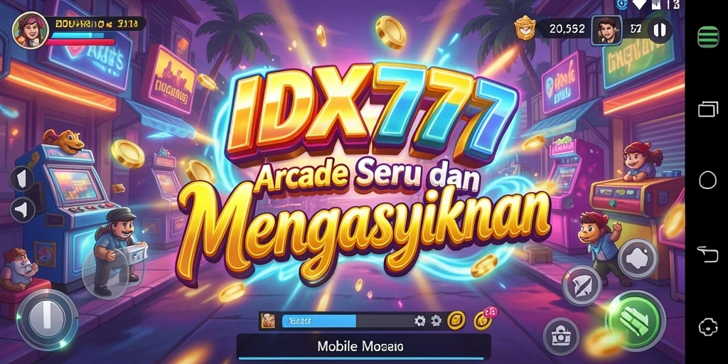 Tampilan gameplay seru IDX777 dengan aksi Arcade yang mendebarkan.