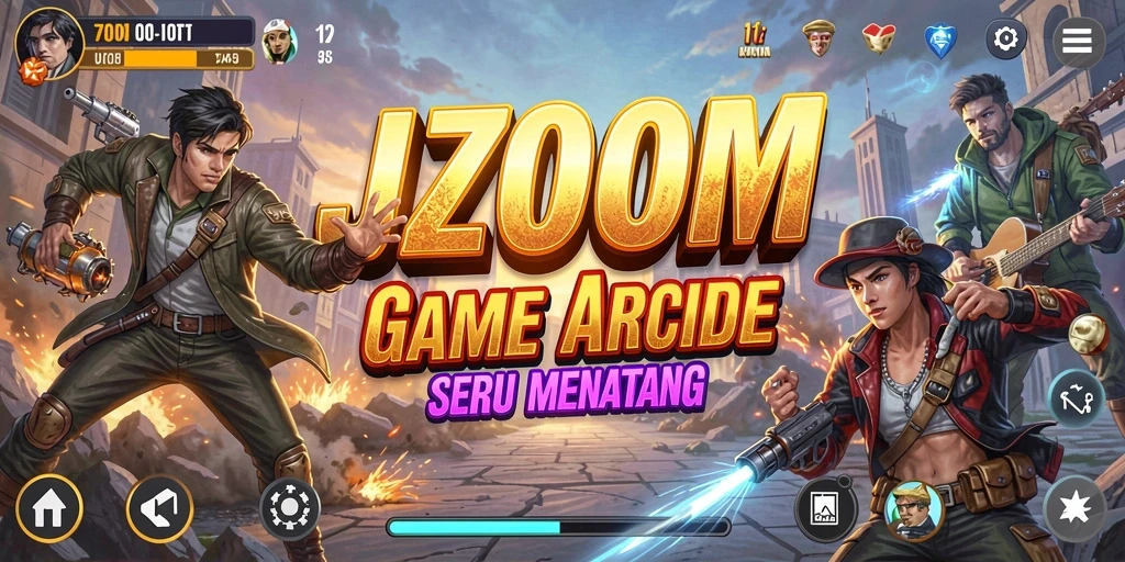 Tampilan gameplay seru dari J200M yang menantang dan penuh warna.