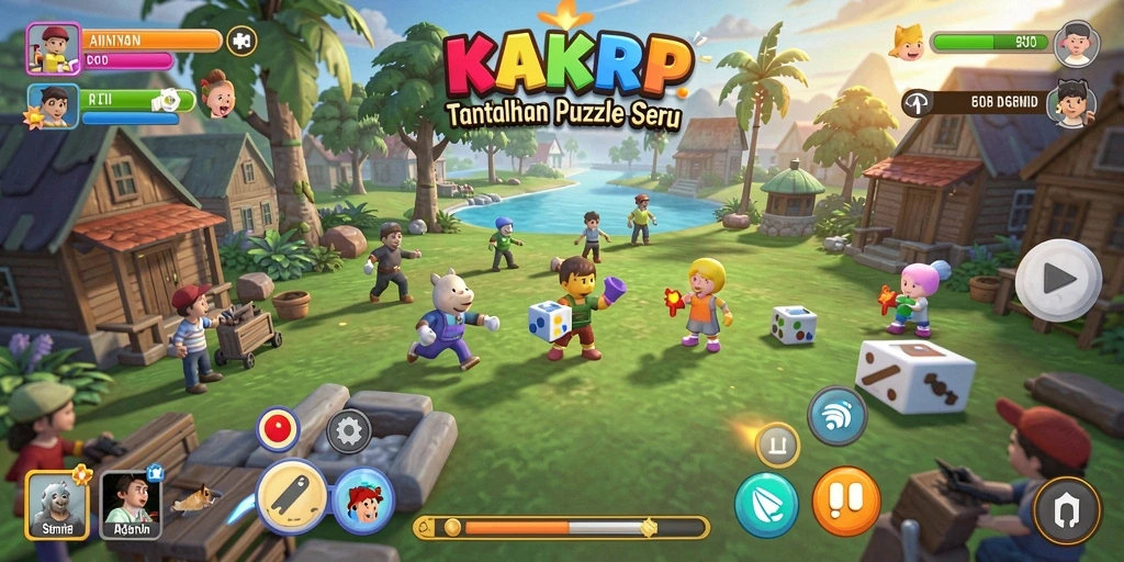 Tampilan permainan KAKRP dengan puzzle yang menarik dan menantang.