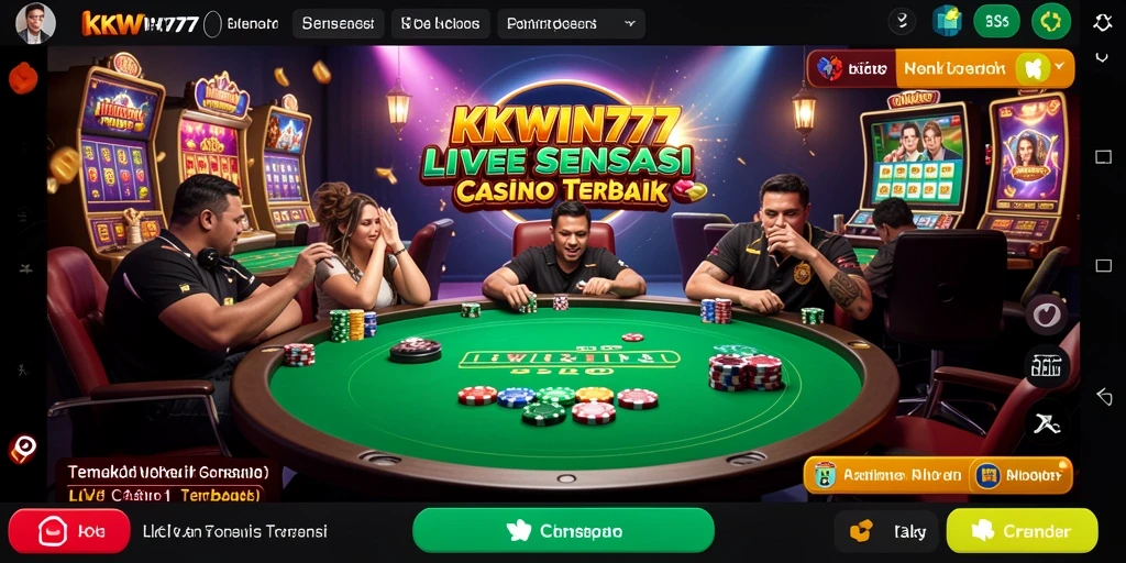 Tampilan menarik dari gameplay KKWIN777 Live Casino dengan dealer profesional.