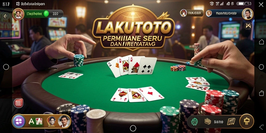 Screenshot utama LAKUTOTO menampilkan gameplay seru permainan Poker.