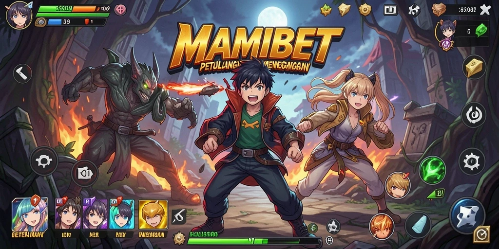 Gameplay seru dari MAMIBET yang menampilkan karakter Anime yang dinamis.
