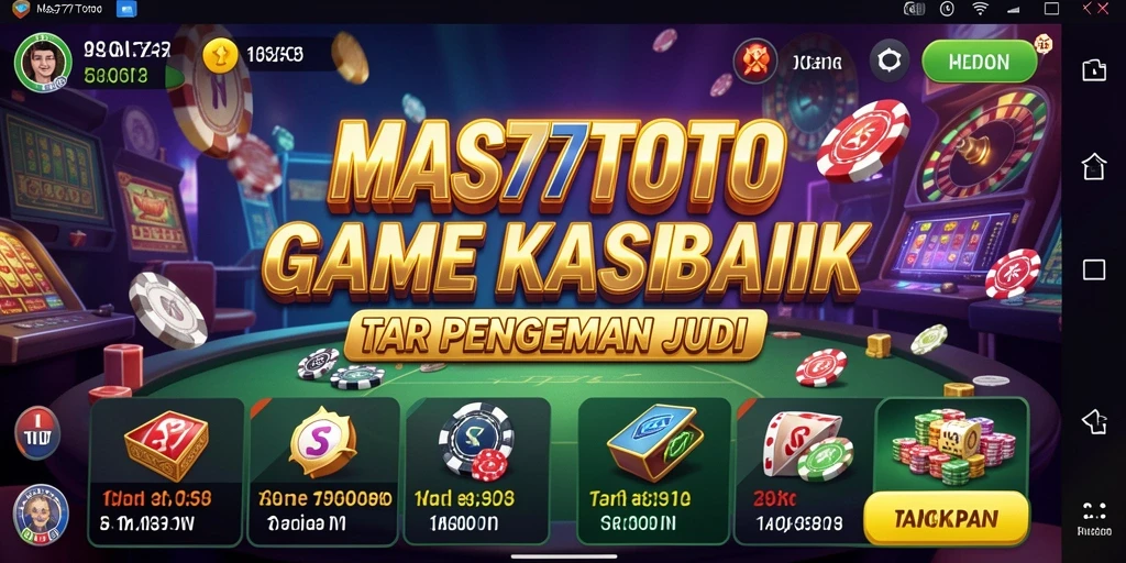 Screenshot permainan kasino di MAS77TOTO dengan grafis tajam.