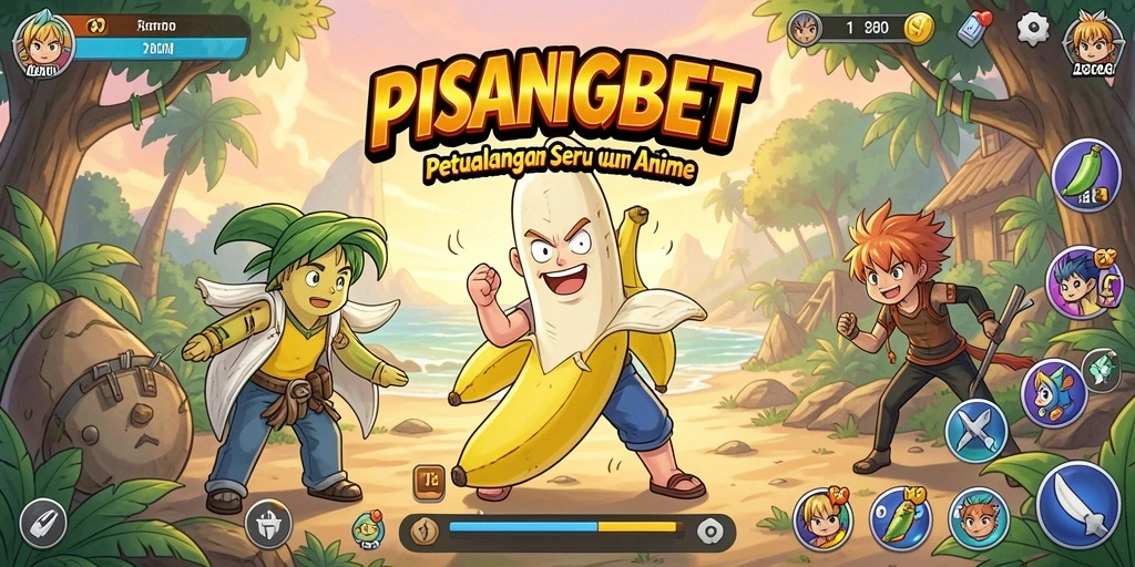 Gameplay seru PISANGBET dengan karakter anime yang menarik.