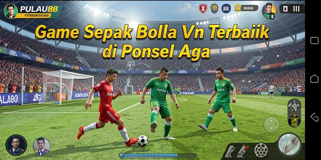Tampilan gameplay seru dalam permainan sepak bola PULAU88.