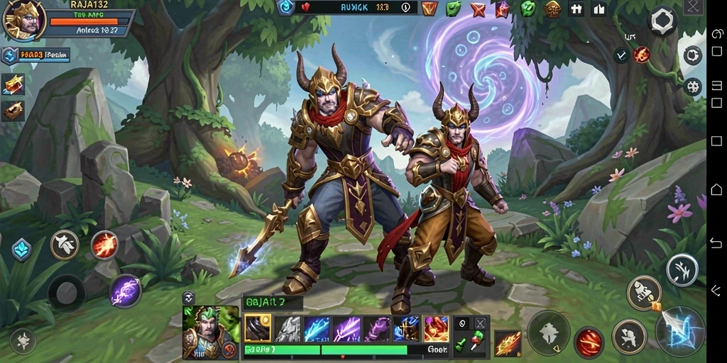 Screenshot RAJA132 menampilkan aksi seru dalam petualangan ARPG.