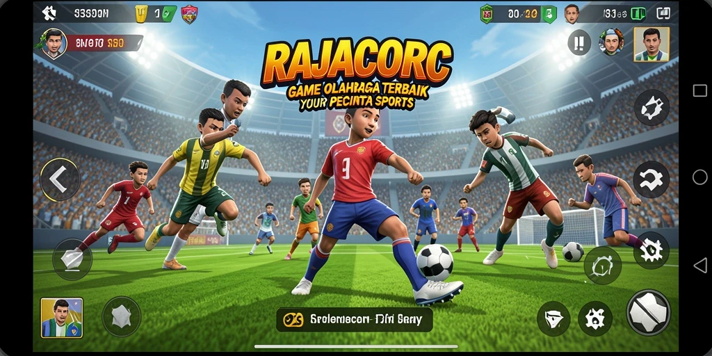 Screenshot RAJACORC menampilkan intensitas pertandingan olahraga
