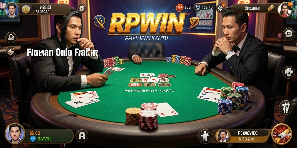 Tampilan gameplay RPWIN yang menegangkan dan menarik di dunia poker.