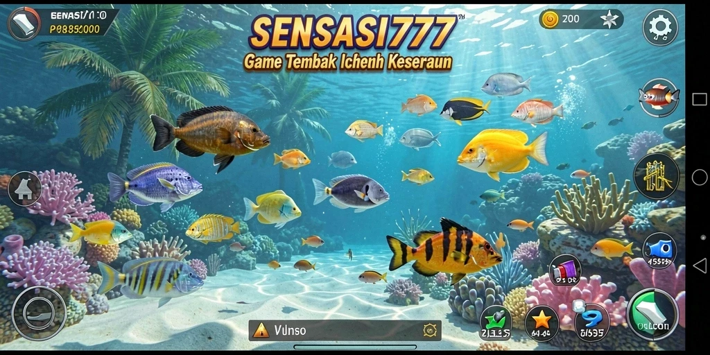 Gameplay menarik menembak ikan di bawah laut.