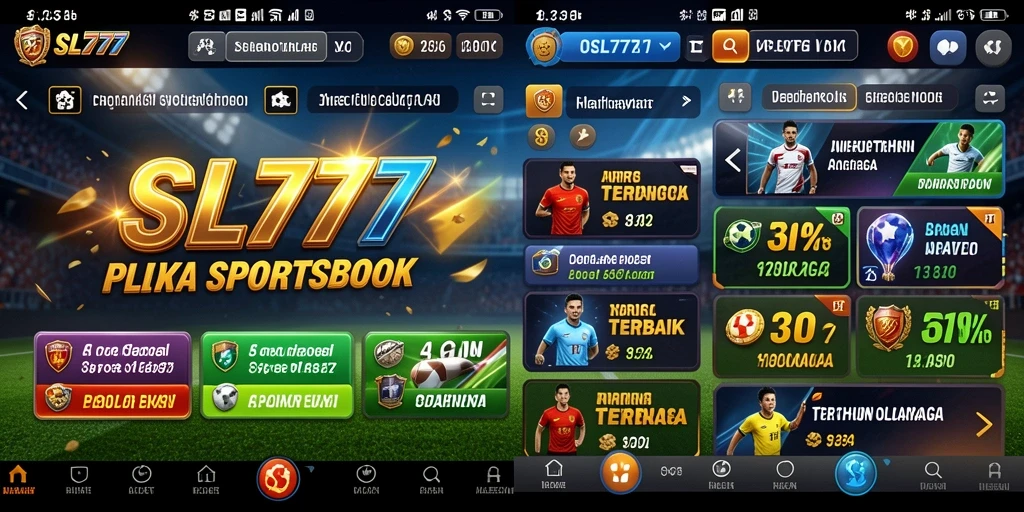 Tampilan gameplay Sportsbook yang menarik dan interaktif di SL777.