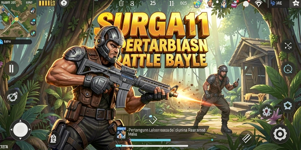 Tangkapan layar menampilkan aksi seru di SURGA11 Battle Royale.