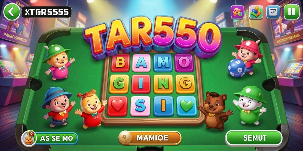 Screenshot gameplay TAR555 dengan kartu Bingo yang menarik.