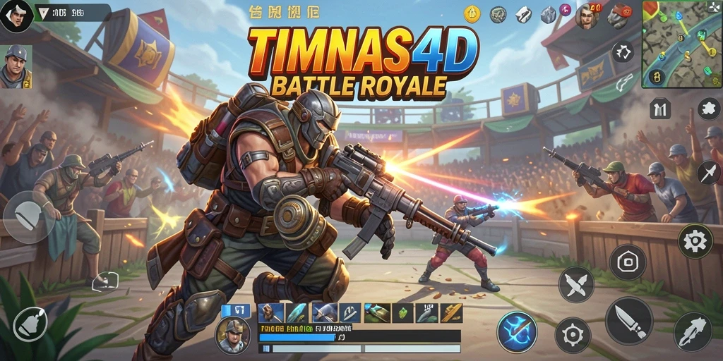 Gameplay seru di TIMNAS4D saat bertarung di medan tempur.