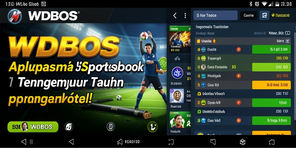 Tampilan antarmuka pengguna WDBOS saat bertaruh di Sportsbook.