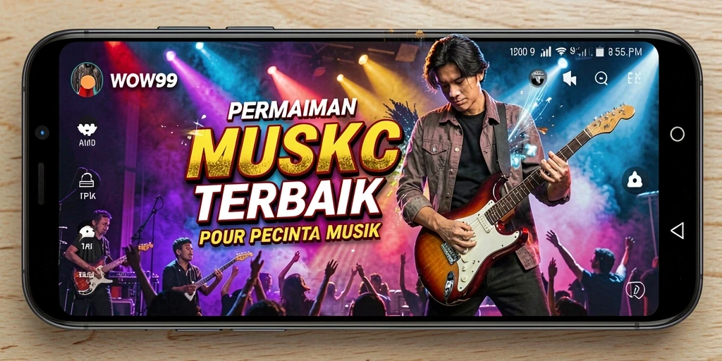 Screenshot gameplay WOW99 menampilkan interaksi seru saat bermain musik.